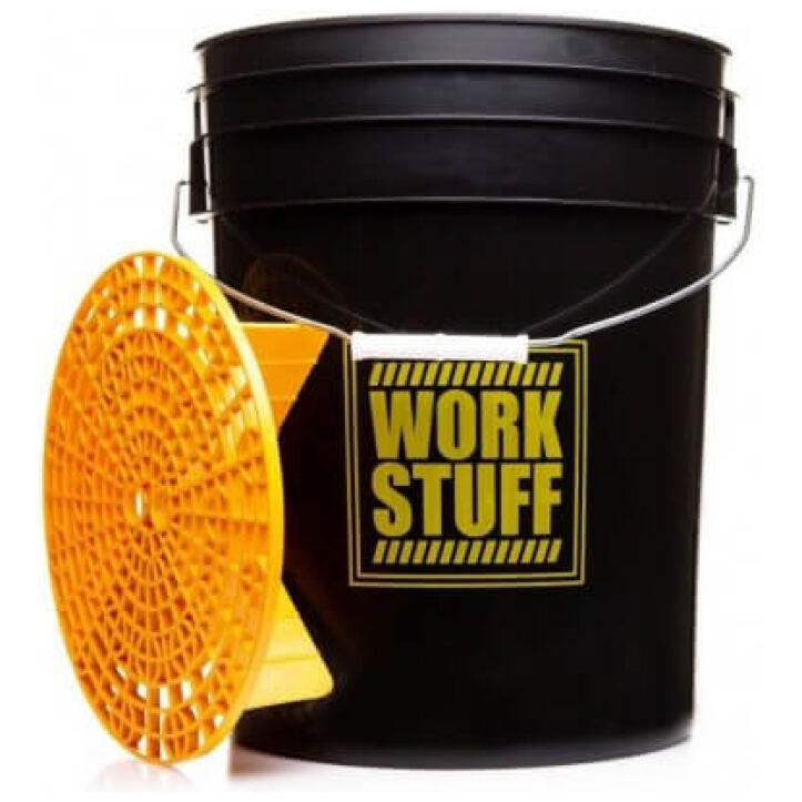 WORK STUFF Rinse Bucket With Yellow Grit Guard Wash Kit